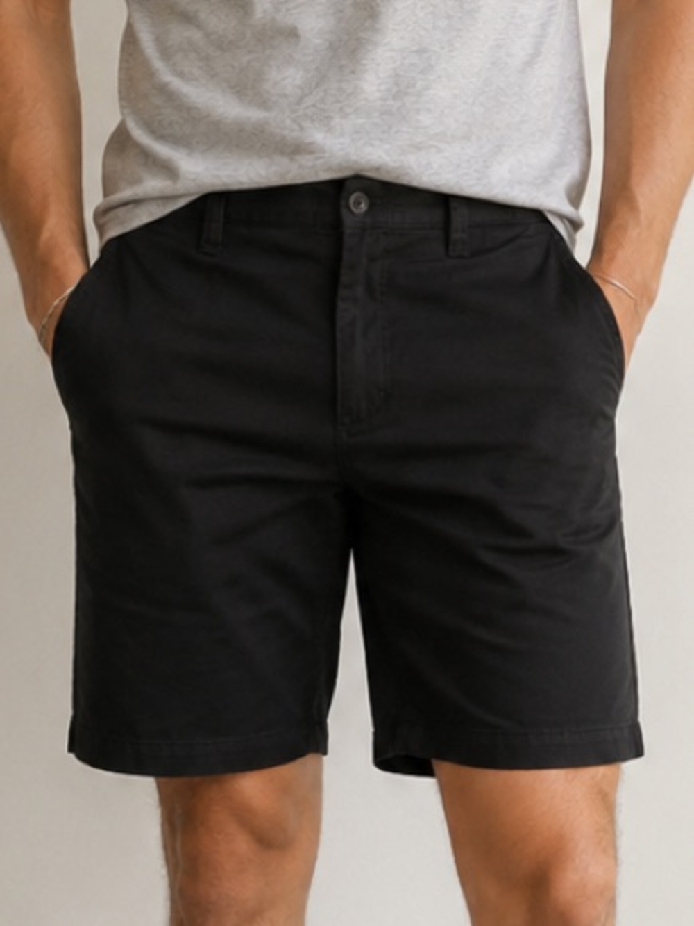 Blue Crown Men’s Black Hybrid Denim Shorts Flat Front Mid Rise Size 32